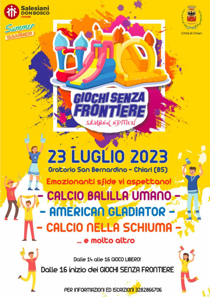 giochi senza frontiere 2023 salesiani chiari oratorio san bernardino samber