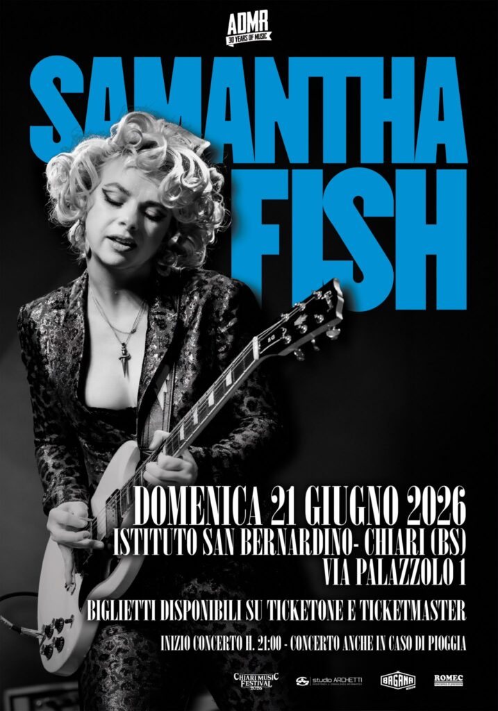 Samantha Fish in Concerto a San Bernardino
๐ข๐ ๐ต 100 anni di Salesiani a Chiari!
Ti aspettimo per una serata piena di musica:
๐
Domenica 21 giugno 2026
๐ ore 21.00
๐ Palazzetto don Elia Comini, Via Palazzolo, 1 Chiari Bs
๐ซ Istituto Salesiano San Bernardino
๐ Via Palazzolo 1, Chiari (BS)
๐ 327 788 4686
https://salesianichiari.it/
#salesianichiari #oratoriodonbosco #samanthafish #centenariosalesianichiari #sanbernardino